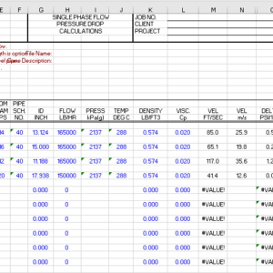 Pipe Pressure Drop Calculation