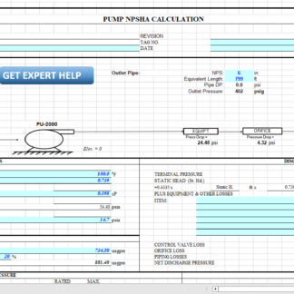 NPSH Calculation Spreadsheet
